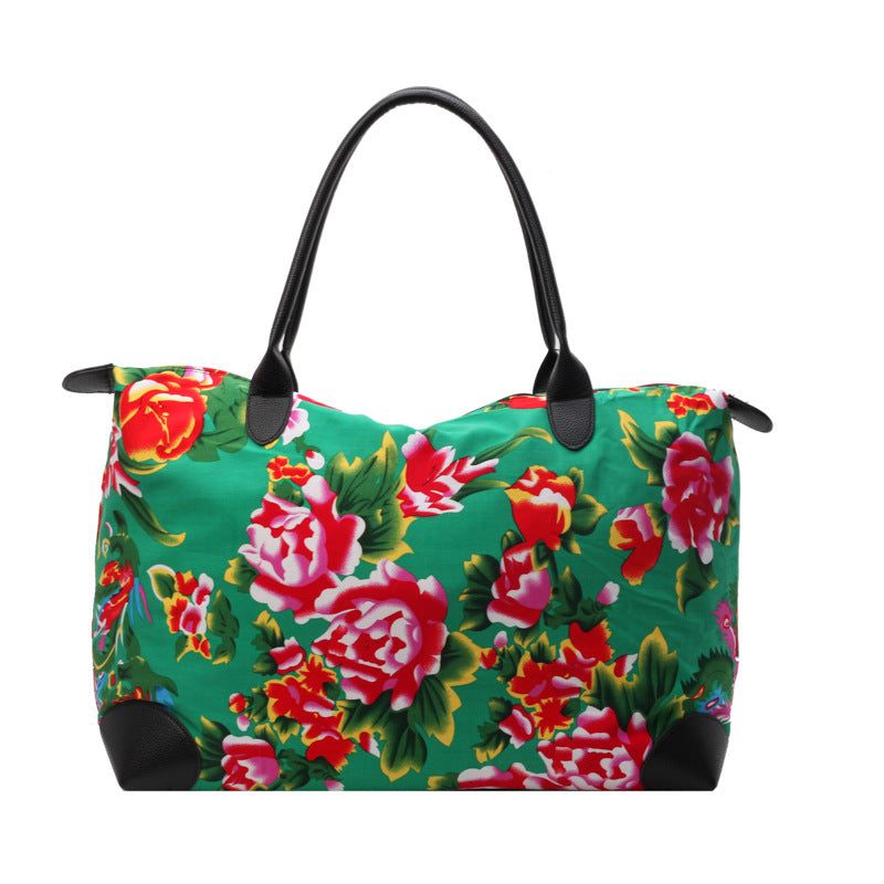 Women's & Men's & Northeast Big Flower Personalized Fashion Travel Bags