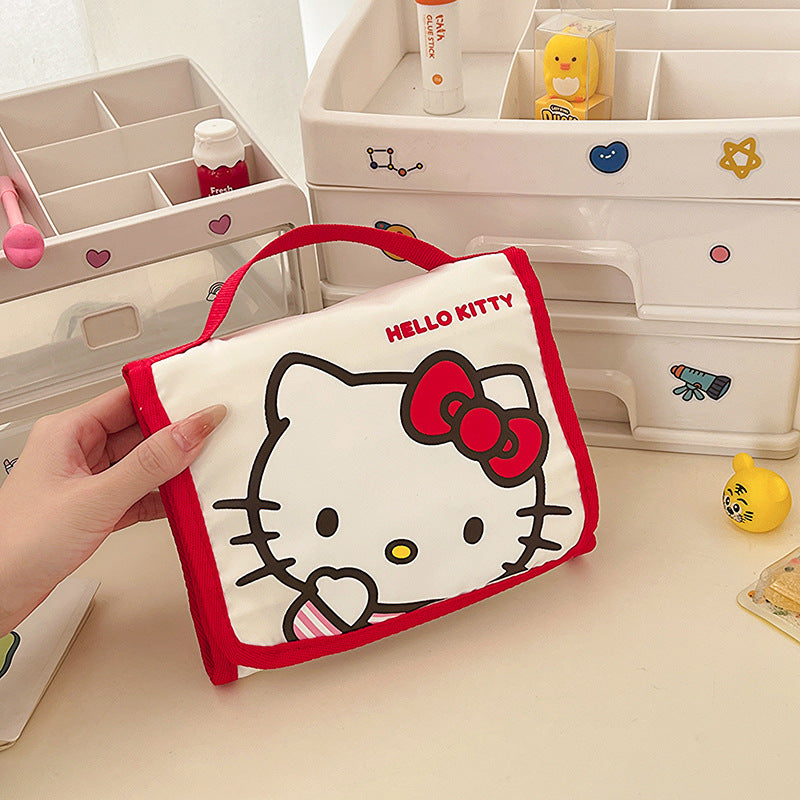 Large Capacity Good-looking Folding Cartoon Cute Cosmetic Bags