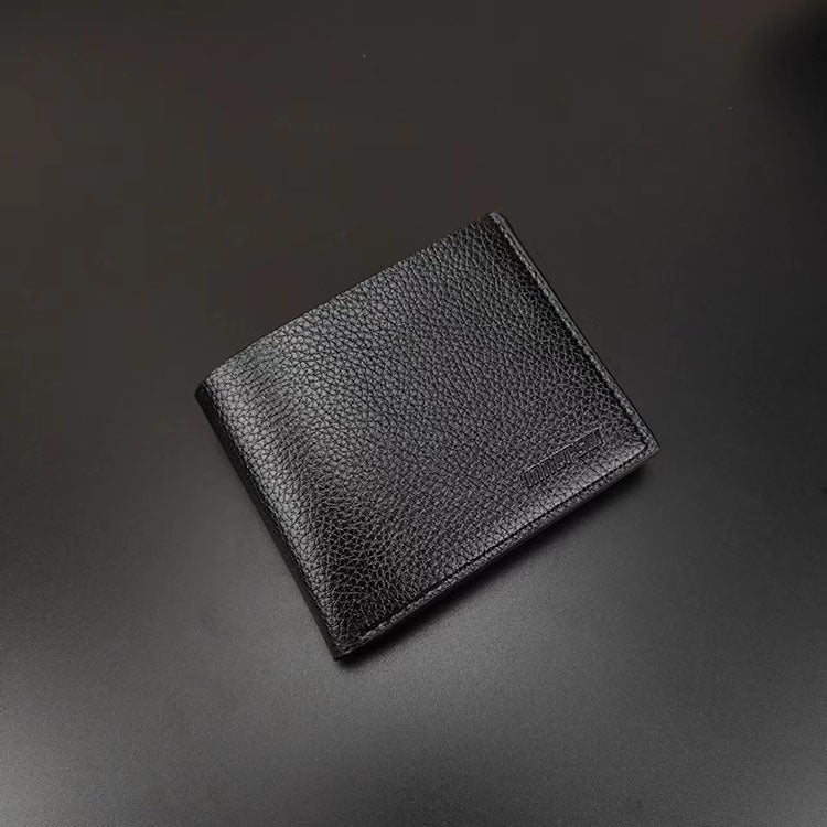 Men's Short With Zipper Horizontal Two-fold Simple Men's Wallets