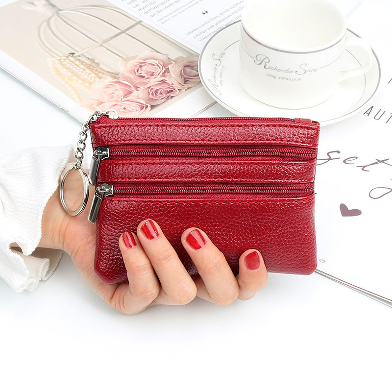 Women's Fashion Household Zip Clutch Small Coin Purses