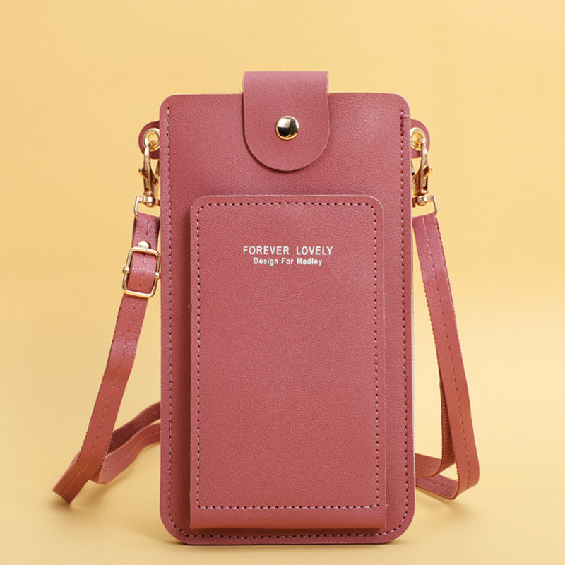 Women's Solid Color Fashion Simple Small License Phone Bags