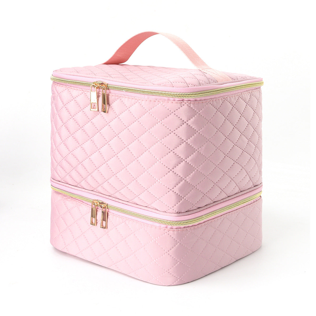 Double Storage Heightened Large Capacity Portable Cosmetic Bags