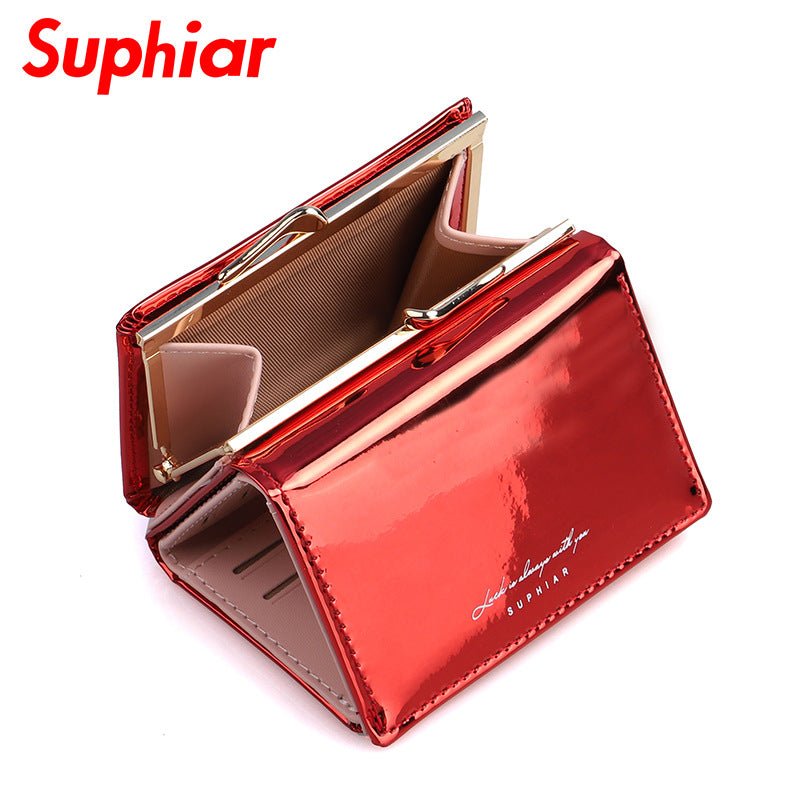 Women's Russian Laser Clip Female Multifunctional High Sense Ladies Wallets