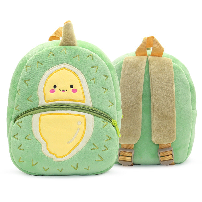 Children's Fruit Cartoon Plush Watermelon Avocado Toddler Children's Backpacks