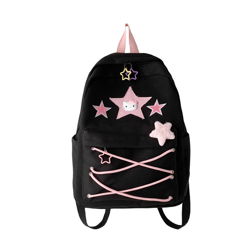 Cool Female Korean Large Capacity Cute Middle School Students' Schoolbags