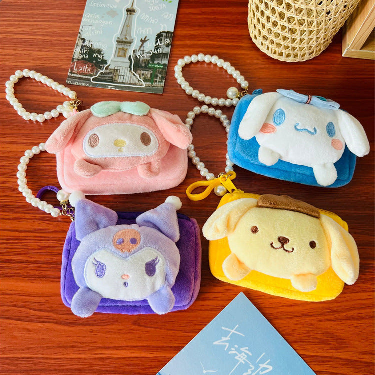 Creative Cartoon Plush Pendant Certificate Small Purses