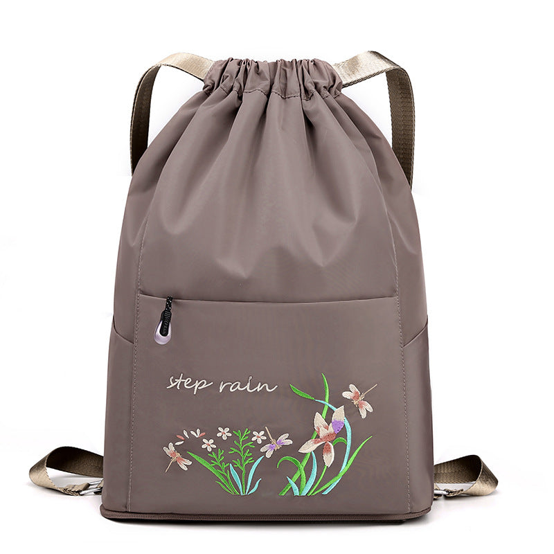 Women's Dry Wet Separation Large Capacity Embroidered Travel Bags