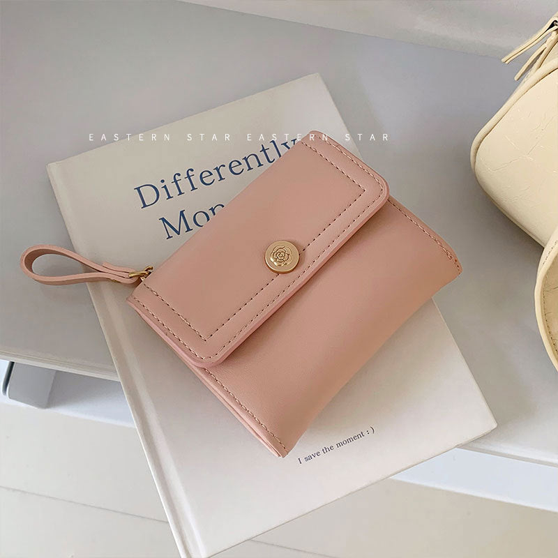 Women's Short Chic Folding Minimalist Credentials Purses