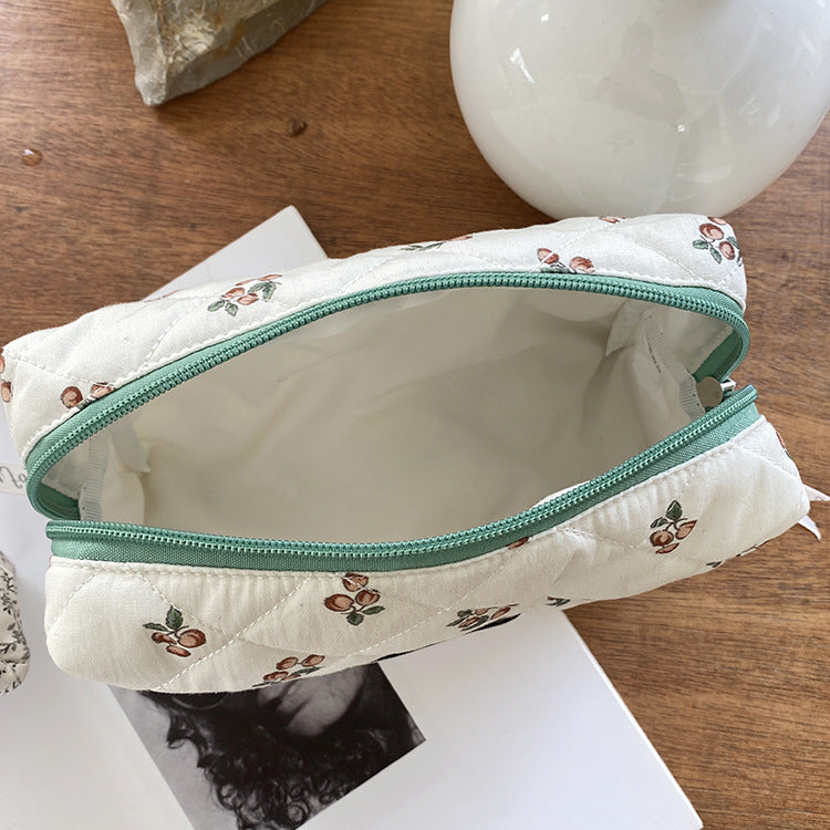 Portable Floral Makeup Diaper Buggy Maternity Cosmetic Bags