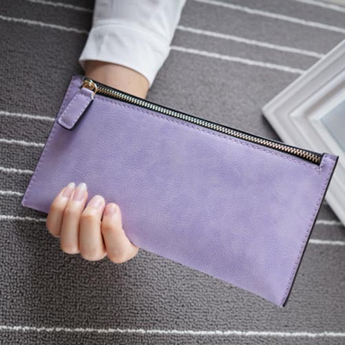 Simple Frosted Long Female Thin Section Ladies Wallets