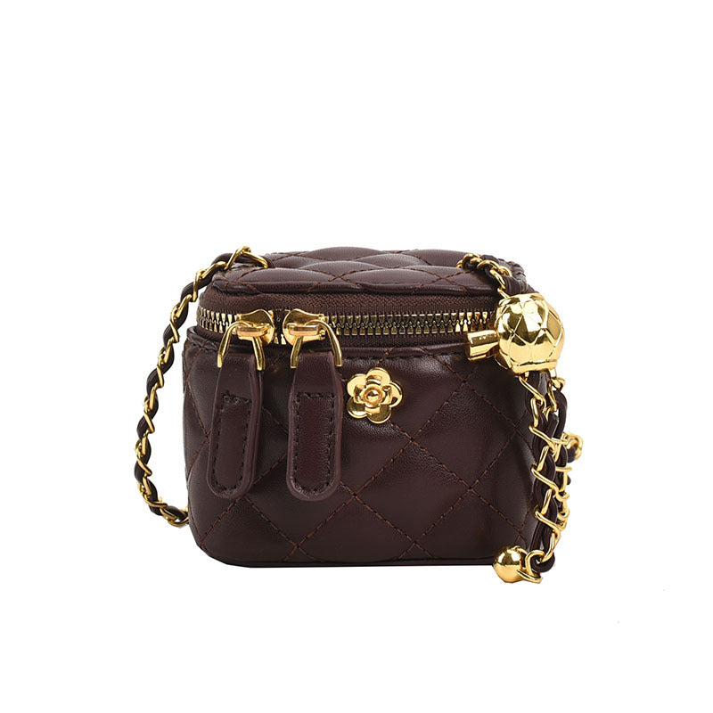 Children's Classic Style Fashion Camellia Small Golden Balls Children's Shoulder Bags