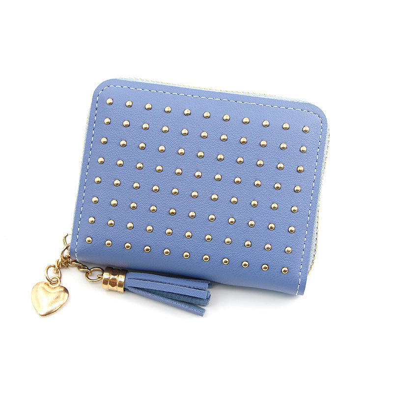 Women's Korean Tassel Small Simple Multifunctional Zipper Coin Purses