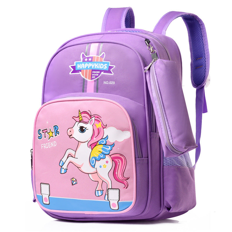 Cartoon Primary Spine Protection Oxford Cloth Elementary School Students' Schoolbags