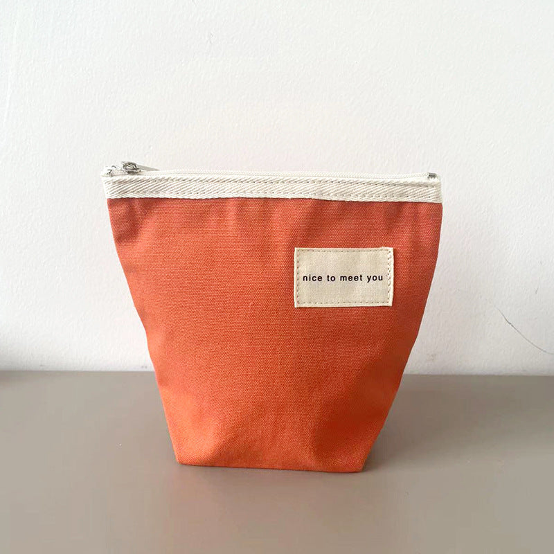 Canvas Portable Style Buggy Small Square Cosmetic Bags