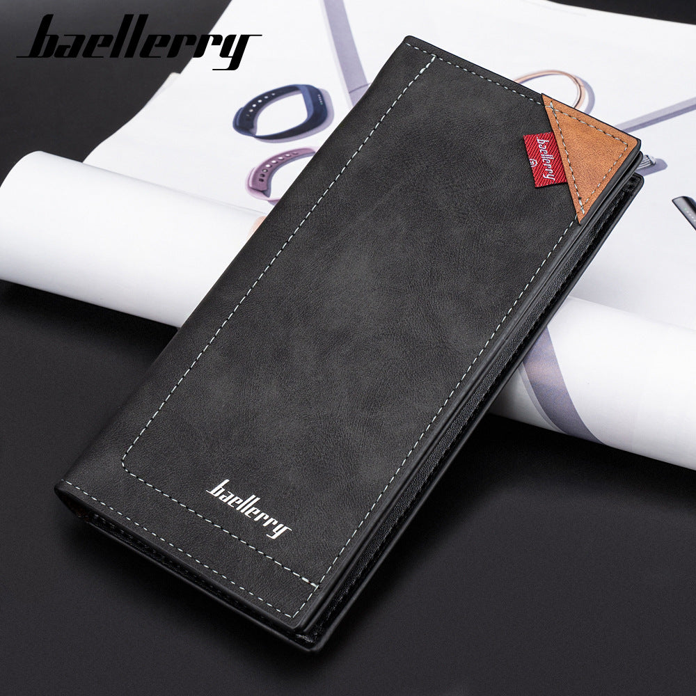 Men's Long Business Multiple Slots Two-fold Zipper Men's Wallets