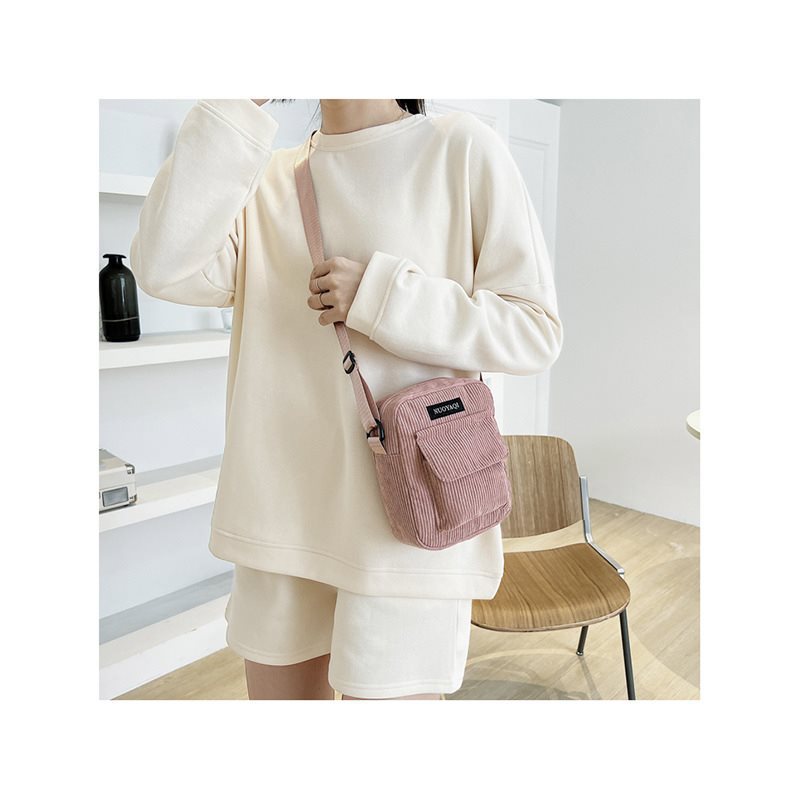 Women's Corduroy Fashion Female Campus Portable Korean Bags