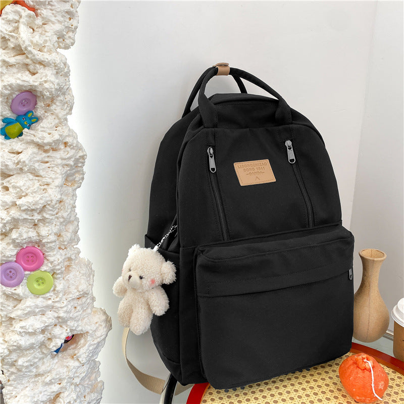 College Simple White High Junior Large Backpacks