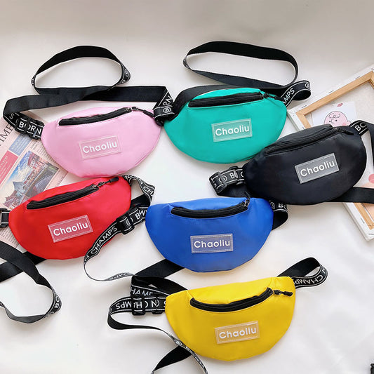 Children's Fashion Korean Candy Nylon Letter Cell Children's Waist Packs