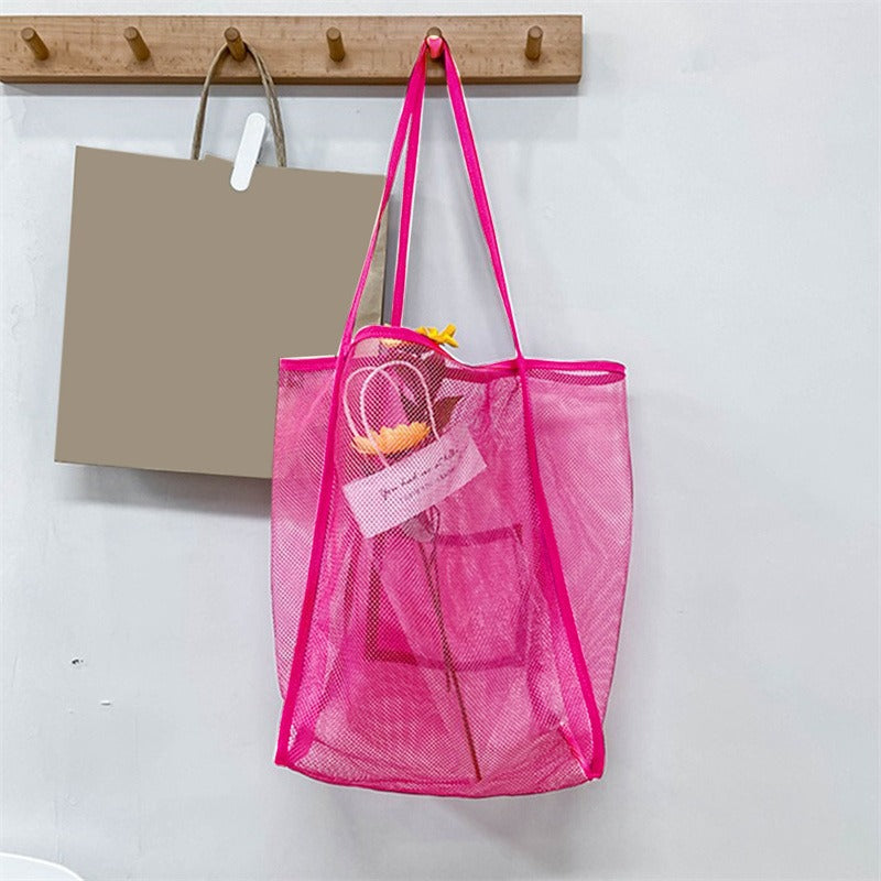 Summer Transparent Mesh Korean Style Leisure Bags