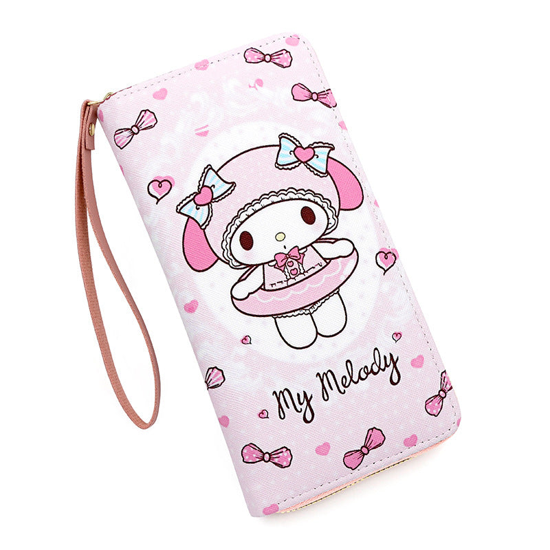 Trendy Classic Mini Cartoon Long Carry-on Ladies Wallets