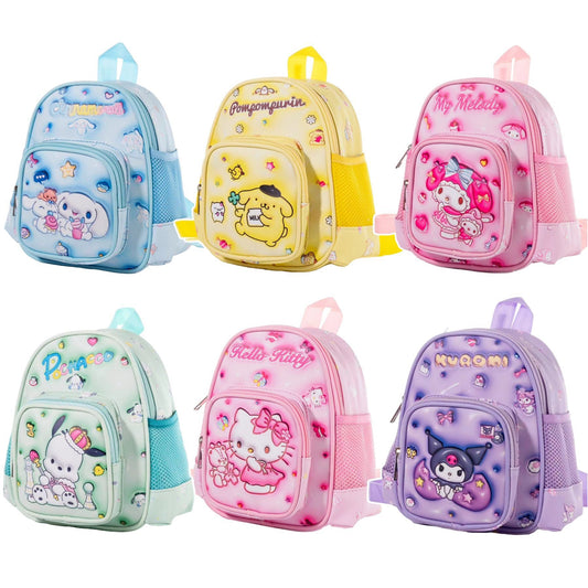 Dessin animé pour enfants en cuir imperméable Clow Melody grands sacs d'école maternelle