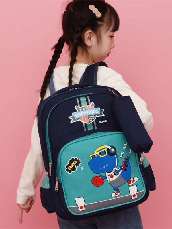 Cartoon Primary Spine Protection Oxford Cloth Elementary School Students' Schoolbags