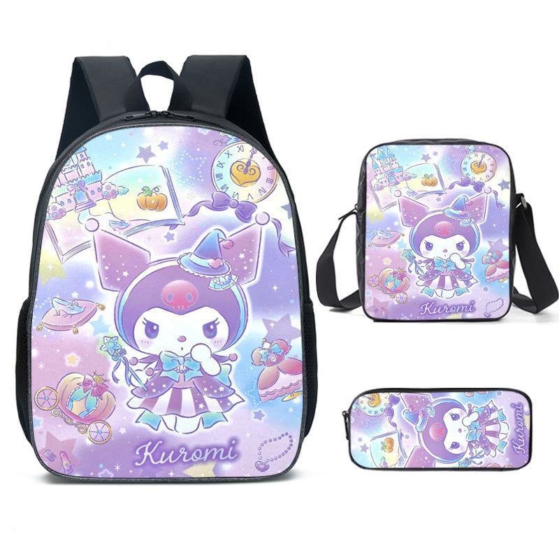 Children's Unique Cartoon Clow Three-piece Set Elementary School Students' Schoolbags