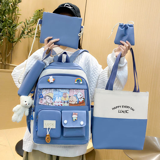 Women's Trendy Color Matching Primary Secondary Good-looking Middle School Students' Schoolbags