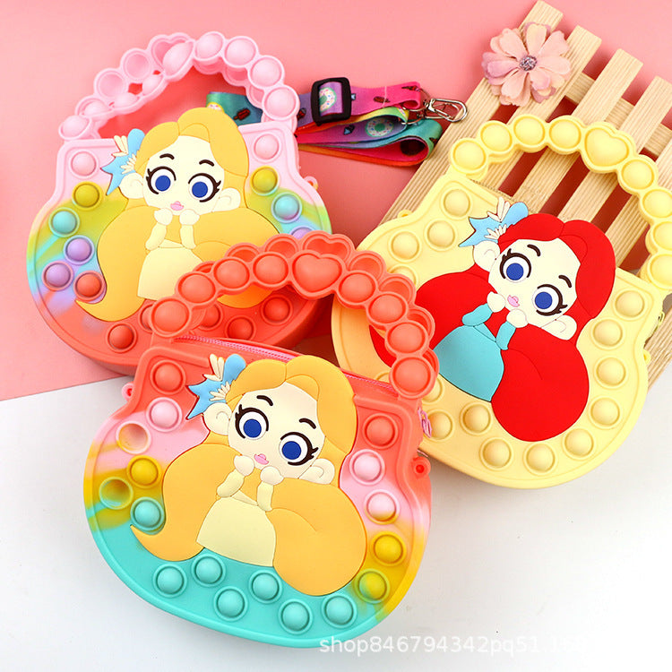 Killer Pioneer Cartoon Princess Silicone Decompression Coin Purses