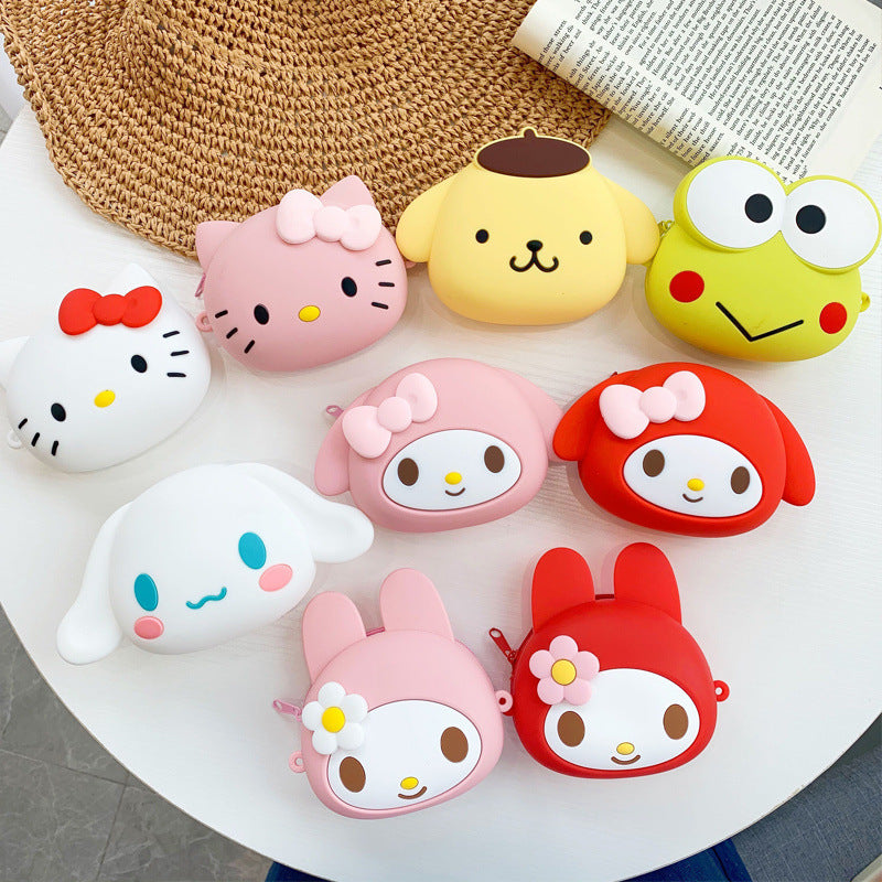 Stall Cartoon Silicone Soft Western Style Coin Purses