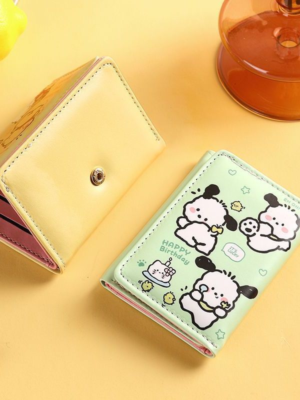 Short Female Cute Thin Heart Cartoon Coin Purses