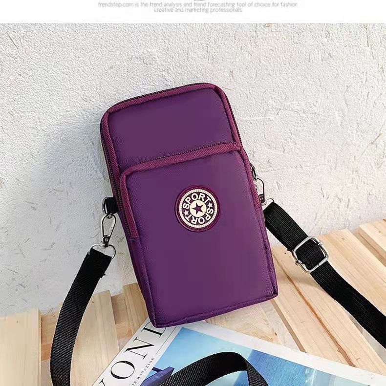 Women's Waterproof Nylon Cloth Large Screen Mobile Shoulder Bags