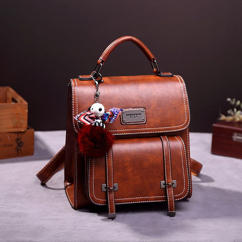 Women's Genuine Leather Retro Style Multipurpose Fashion Backpacks