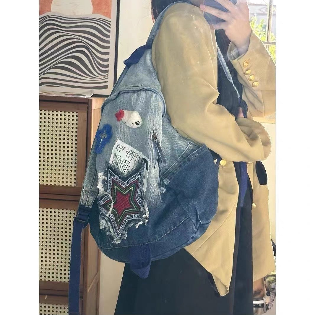 Homemade Denim Sweet Cute For College Backpacks