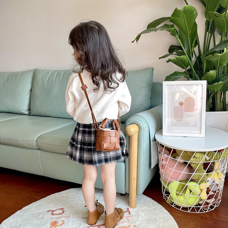 Children's Graceful Fashion Woven Cute Trendy Children's Shoulder Bags