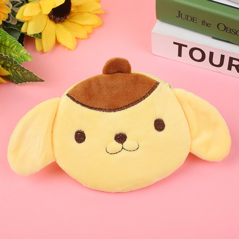 Korean Cartoon Heart Portable Mini Plush Coin Purses