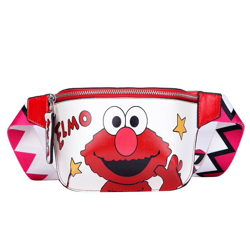 Women's Cartoon Punk Sesame Street Fashion Pouches Waist Packs