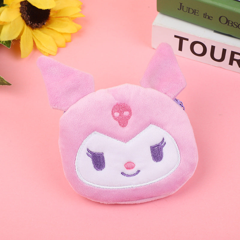 Korean Cartoon Heart Portable Mini Plush Coin Purses