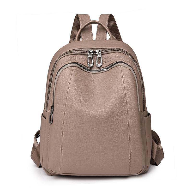 Women's Spring Solid Color Fashion Simple Large Backpacks