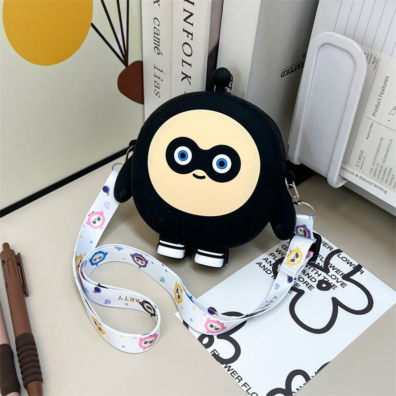 Poupée oeuf de dessin animé pour enfants, rangement mignon en Silicone, porte-monnaie pour enfants