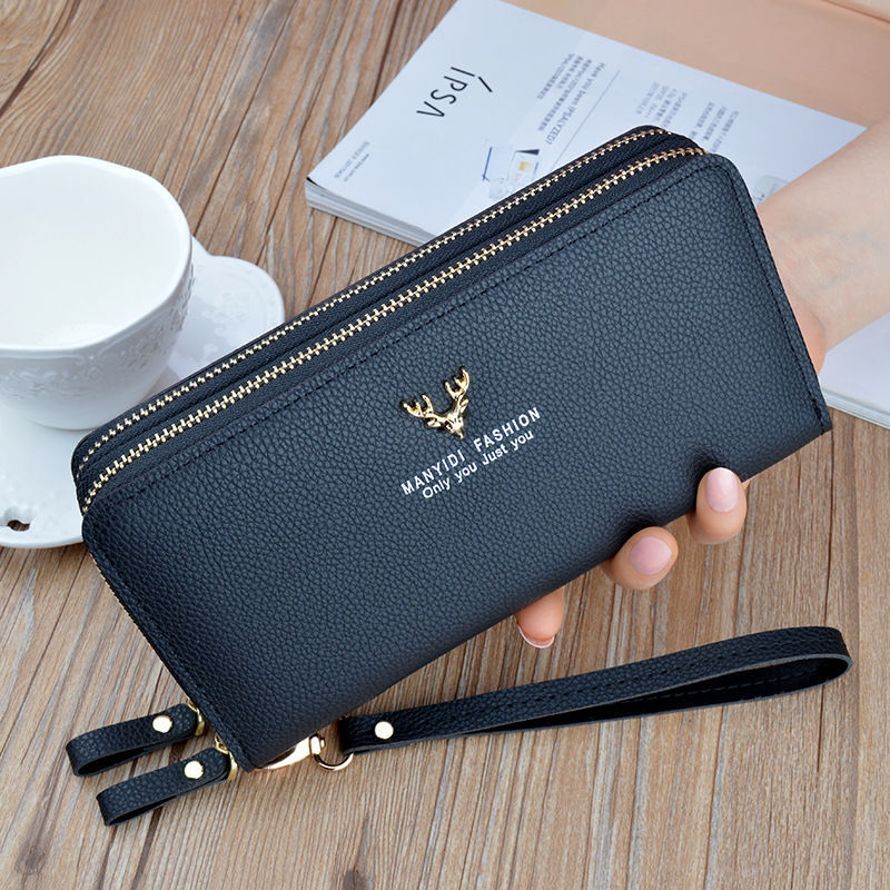 Women's Long Double Zip Large Capacity Clutch Ladies Wallets