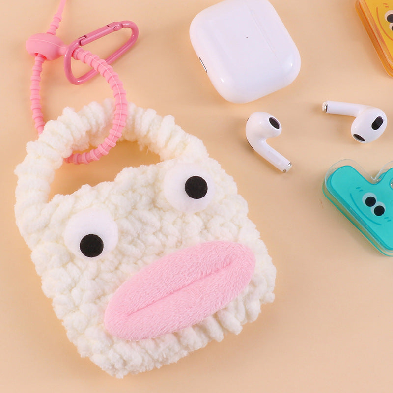 Knitted Earphone Sleeves Apple Protective Female Coin Purses