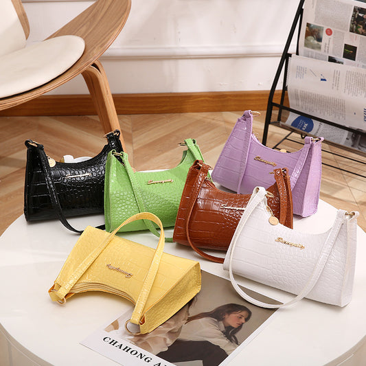 Women's Popular One Letter Stone Pattern Trendy Bags