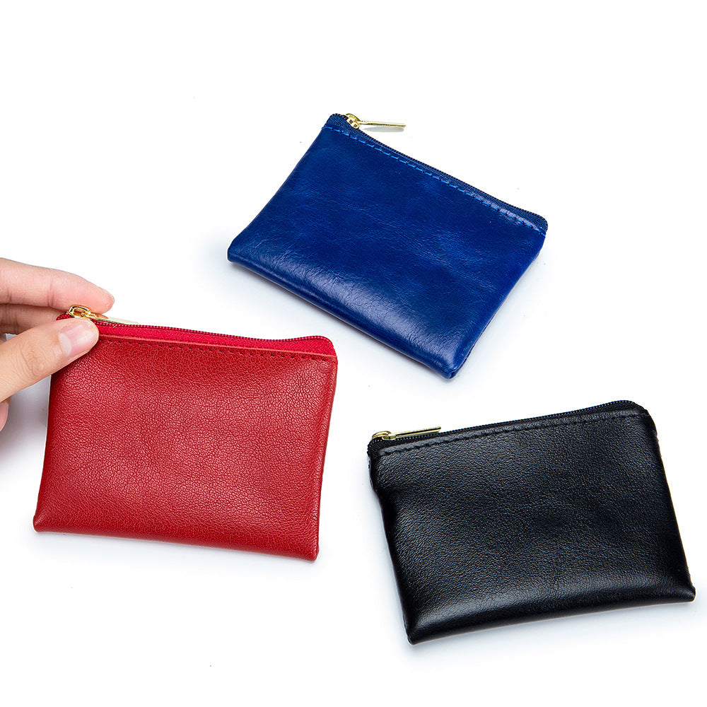 Women's & Men's & Genuine Leather Simplicity Soft Cowhide Coin Purses