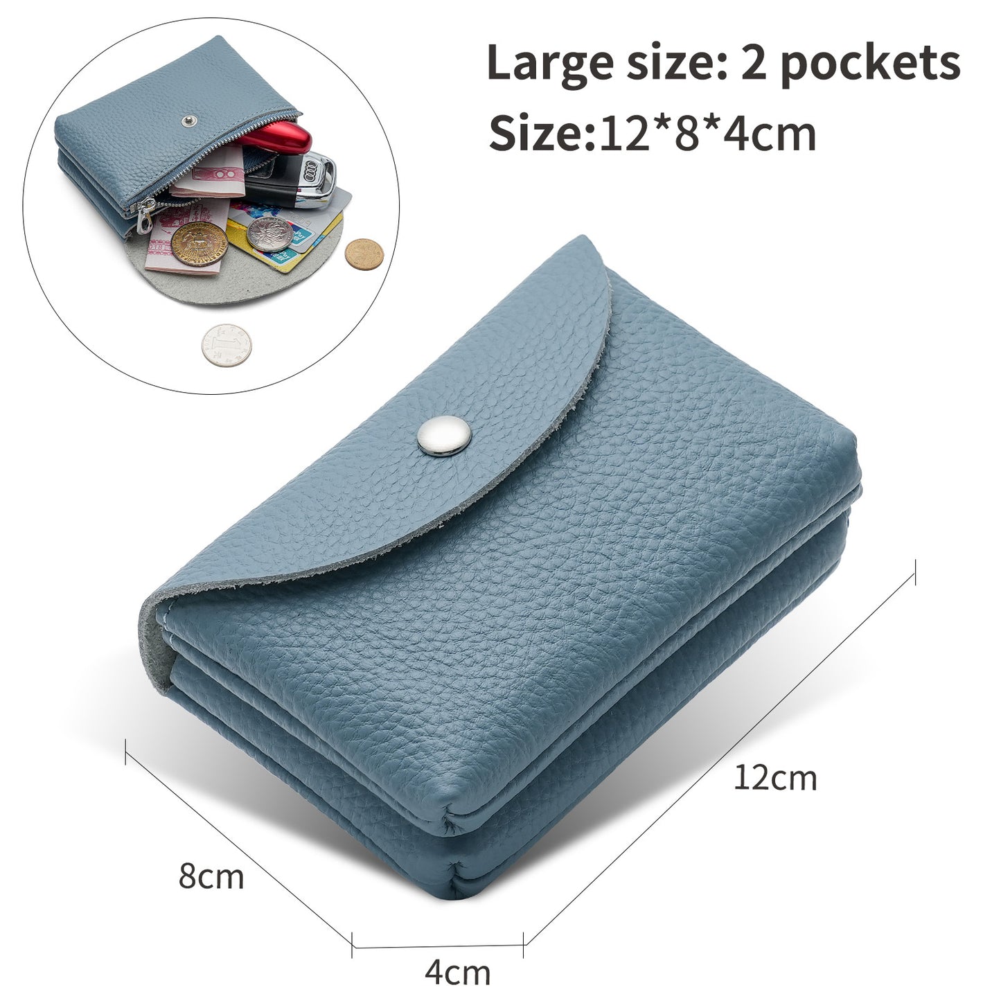 Women's Soft First Layer Cowhide Small Simple Coin Purses