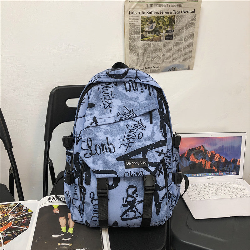 Women's & Men's & Capacity Fashion College Simple Cool Middle School Students' Schoolbags