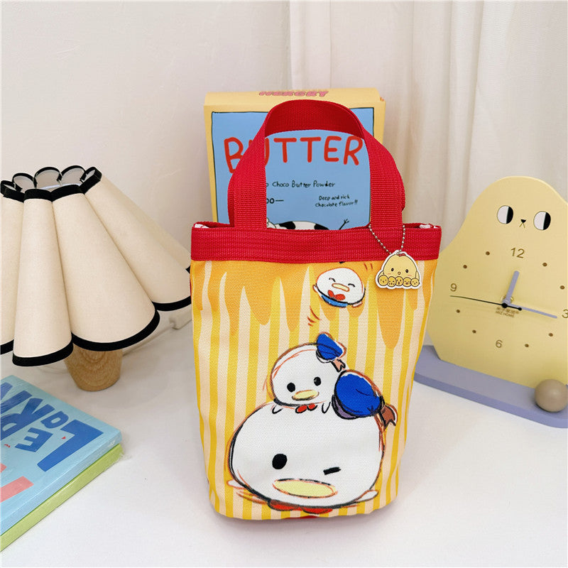 Children's Anime Bucket Portable Canvas Korean Style Children's Shoulder Bags