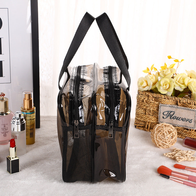 Transparent Large Capacity Dry Wet Separation Cosmetic Bags