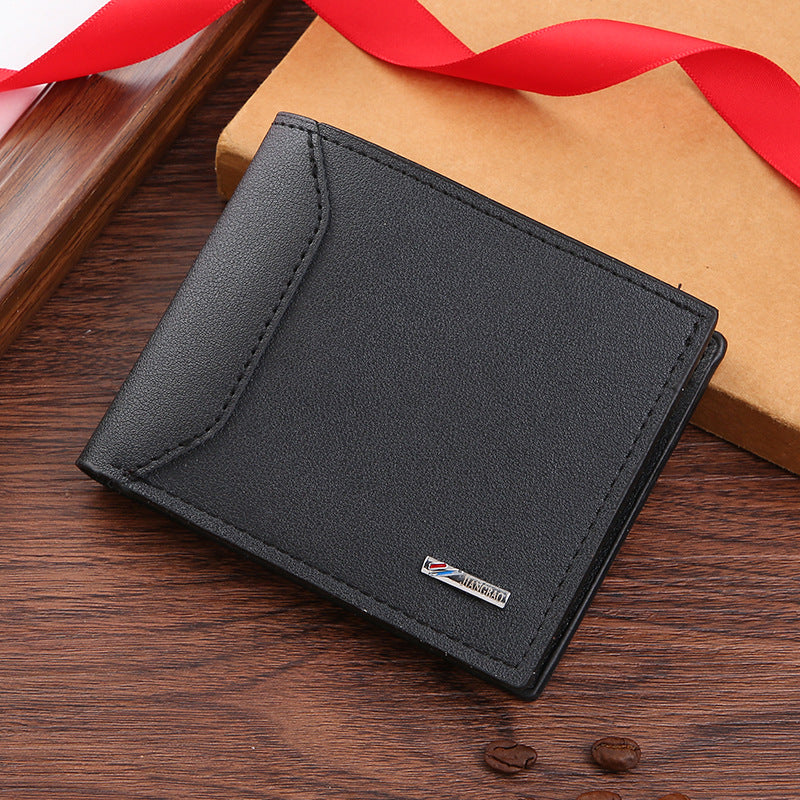 Men's Short Male Youth Fashion Stitching Thin Men's Wallets