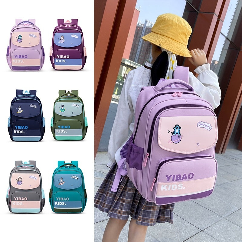 Children's Summer Boys Contrast Color Cute Embroidered Elementary School Students' Schoolbags